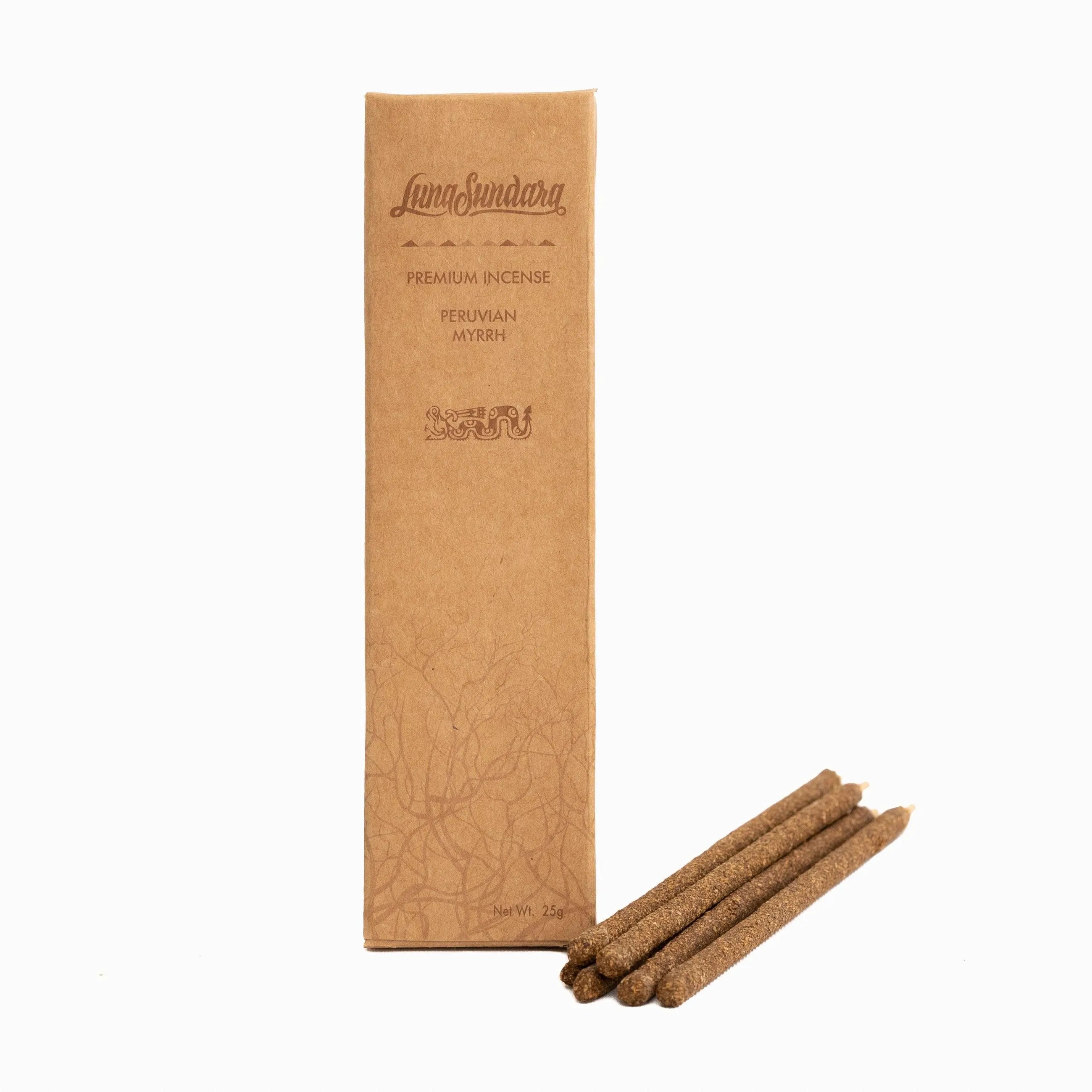 Natural myrrh hand-rolled incense sticks
